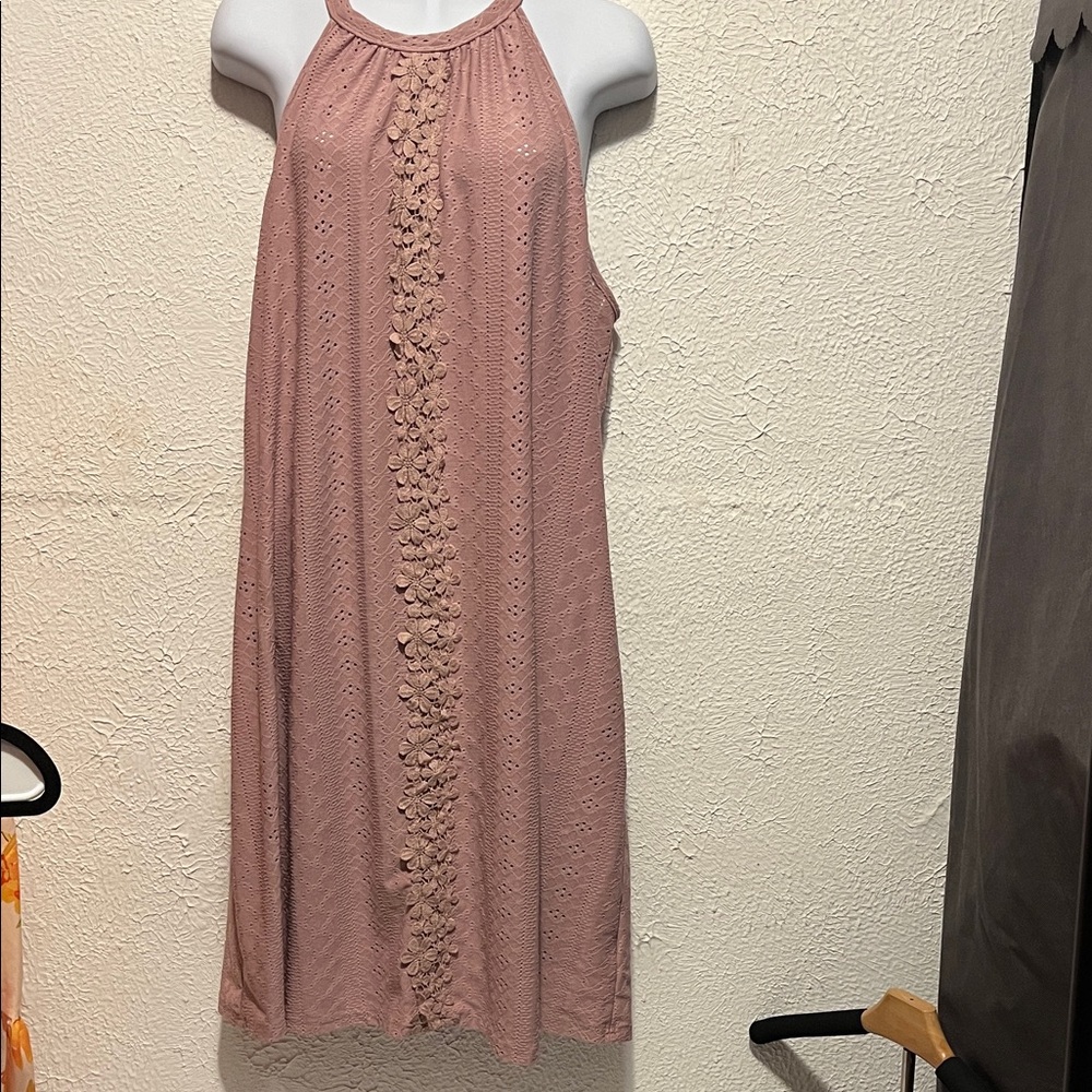 SHEIN Blush Pink Halter Midi Dress